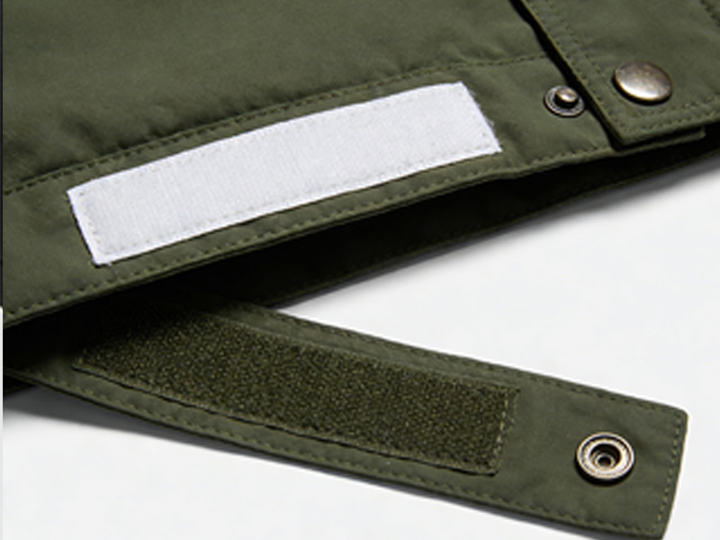 夹克下摆封口魔术贴