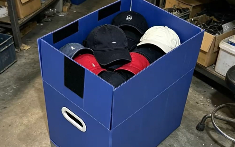 Velcro corrugated board box